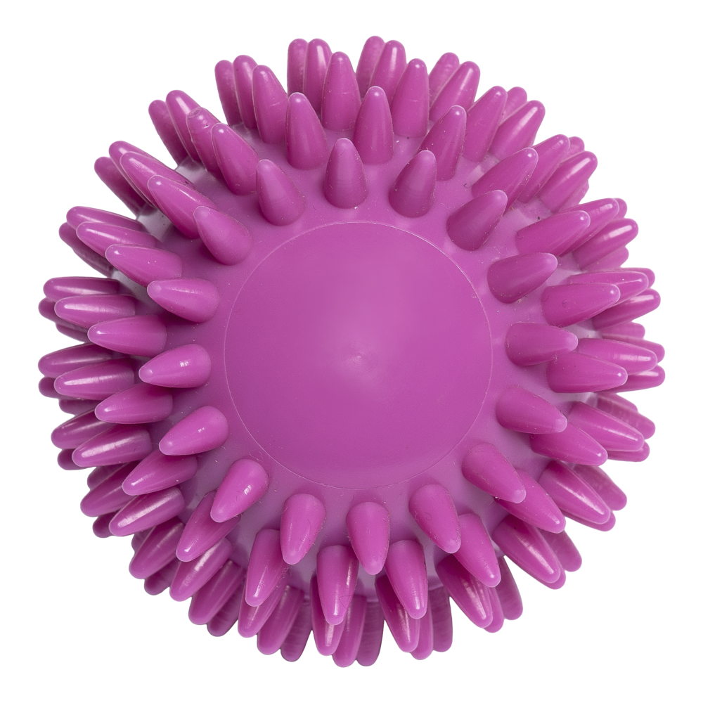 Massageball / Igelball mit runder Prägung (78 mm, Kundenspezifisch eingefärbt), "Made in Germany"