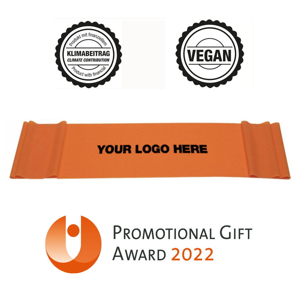 Fitnessband orange (leicht) - vegan & aus Naturlatex - ab 400 St.