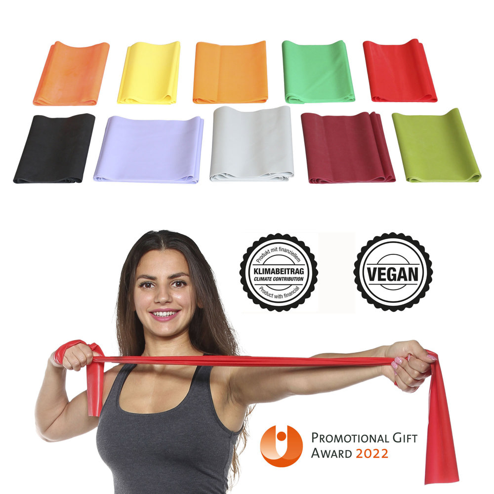 Fitnessband - komplett kundenspezifisch - vegan & aus Naturlatex - ab 5.000 St.