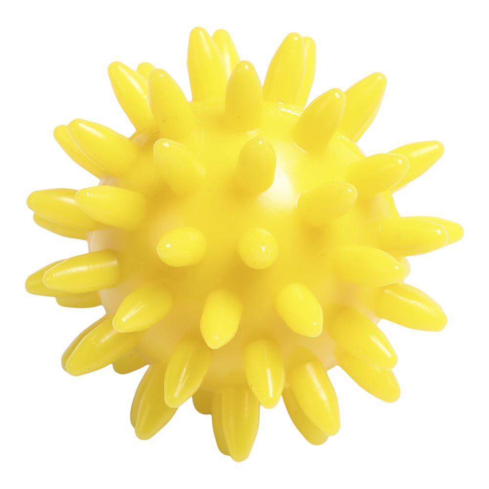 Igelball / Massageball, neutral (55mm, Gelb), "Made in Germany"