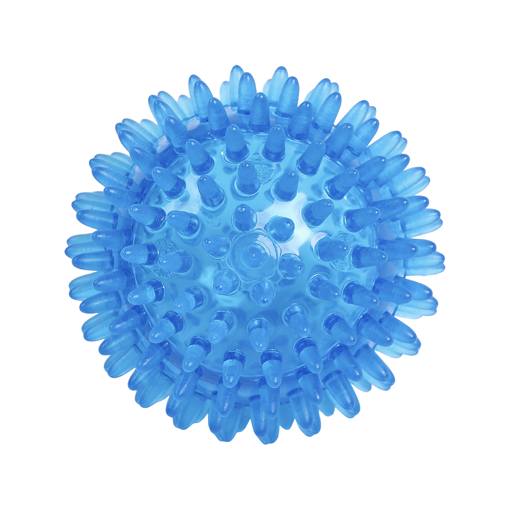 Igelball / Massageball 80mm/Blau transparent (neutral)