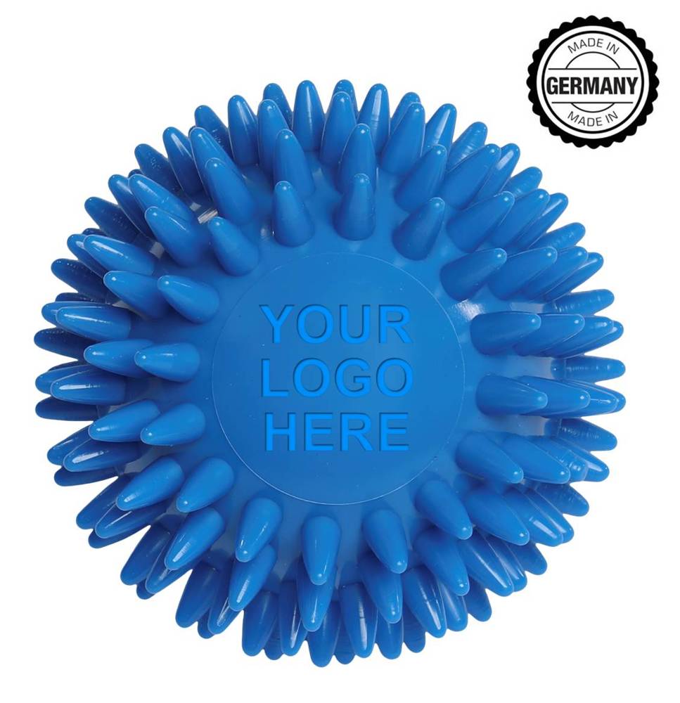Massage-Igelball, rundes Prägefeld - Blau