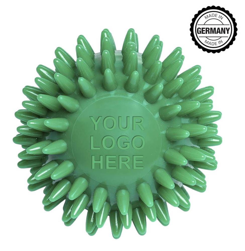 Massage-Igelball, rundes Prägefeld - Grün