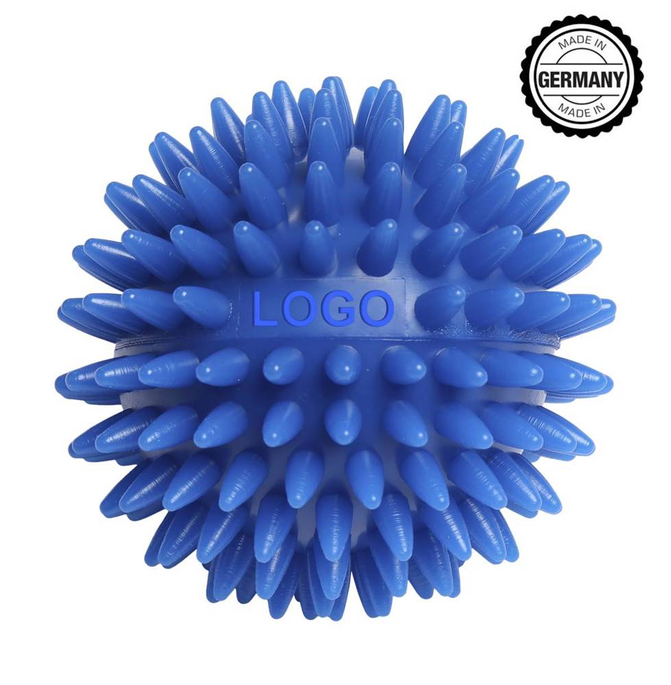 Massage-Igelball, eckiges Prägefeld - Blau